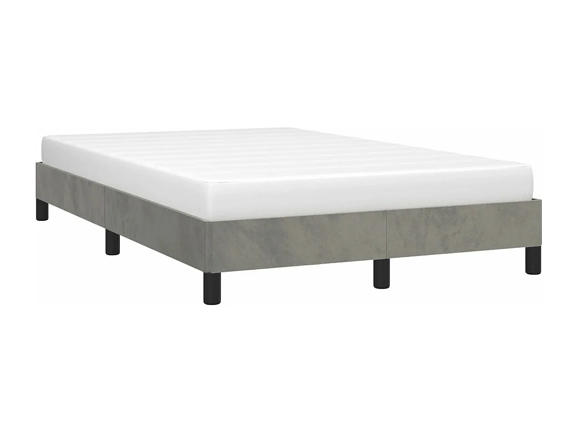 Bedframe zonder matras 120x190 cm fluweel lichtgrijs