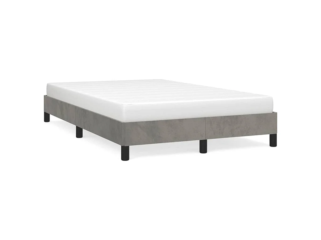 Bettgestell ohne Matratze Hellgrau 120x190 cm Samt