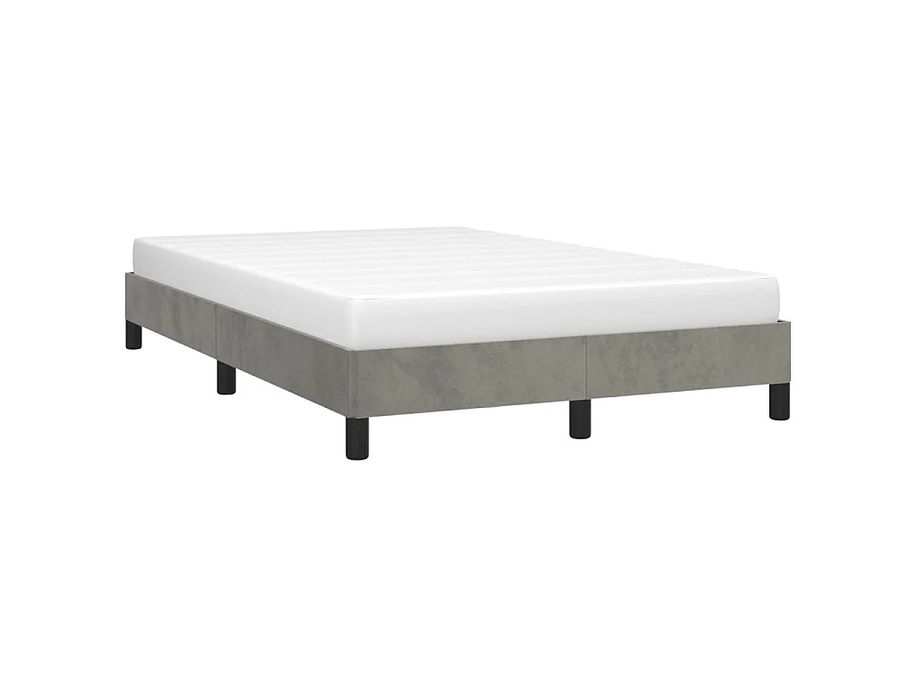 Bettgestell ohne Matratze Hellgrau 120x190 cm Samt