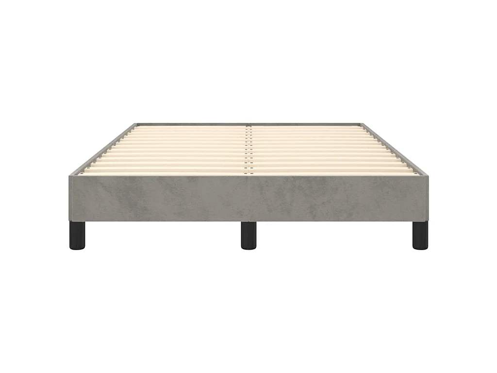 Bettgestell ohne Matratze Hellgrau 120x190 cm Samt