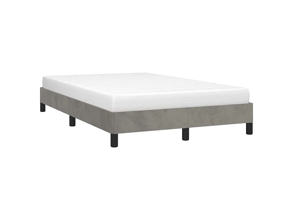 Bedframe zonder matras 120x190 cm fluweel lichtgrijs