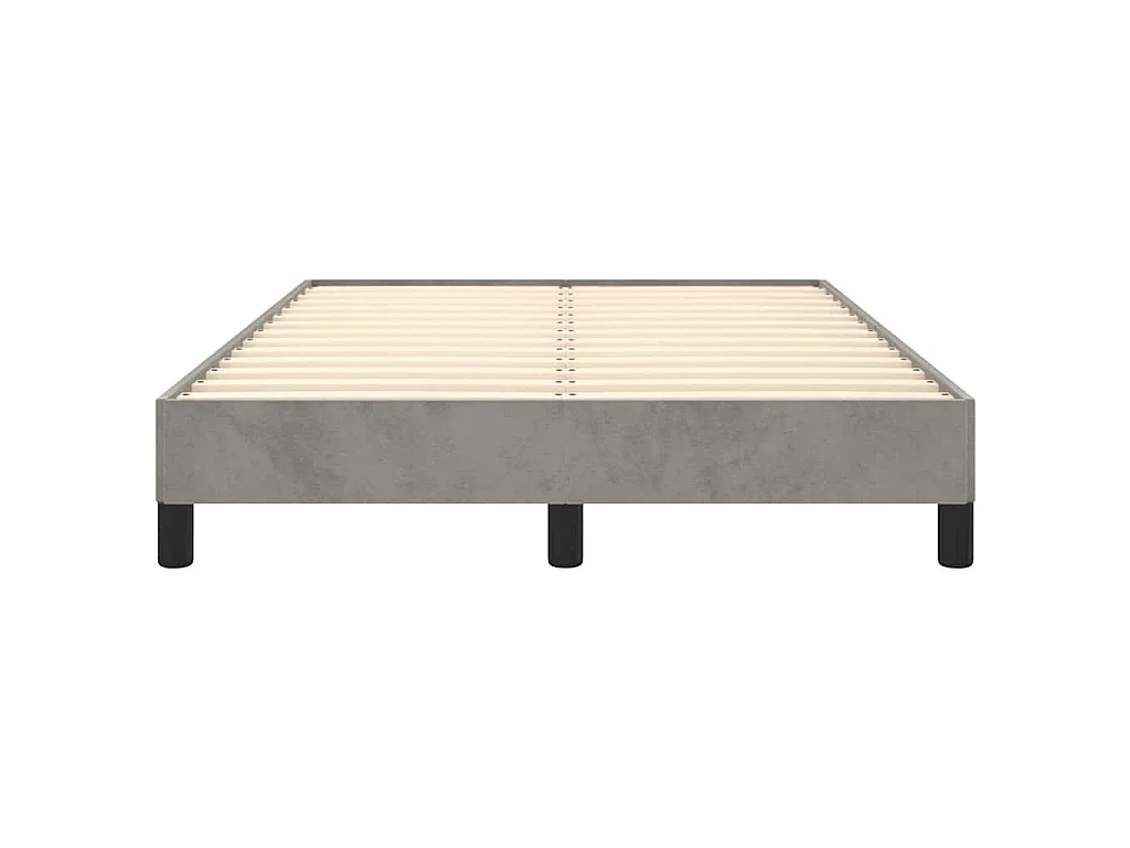 Bedframe zonder matras 120x190 cm fluweel lichtgrijs