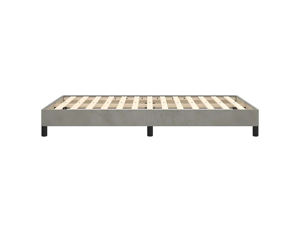 Bedframe zonder matras 120x190 cm fluweel lichtgrijs