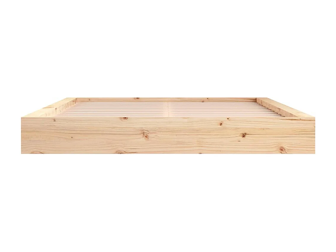 Cadre de lit sans matelas 150x200 cm bois massif