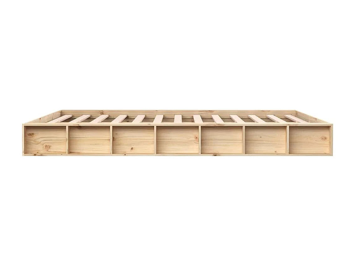 Cadre de lit sans matelas 150x200 cm bois massif