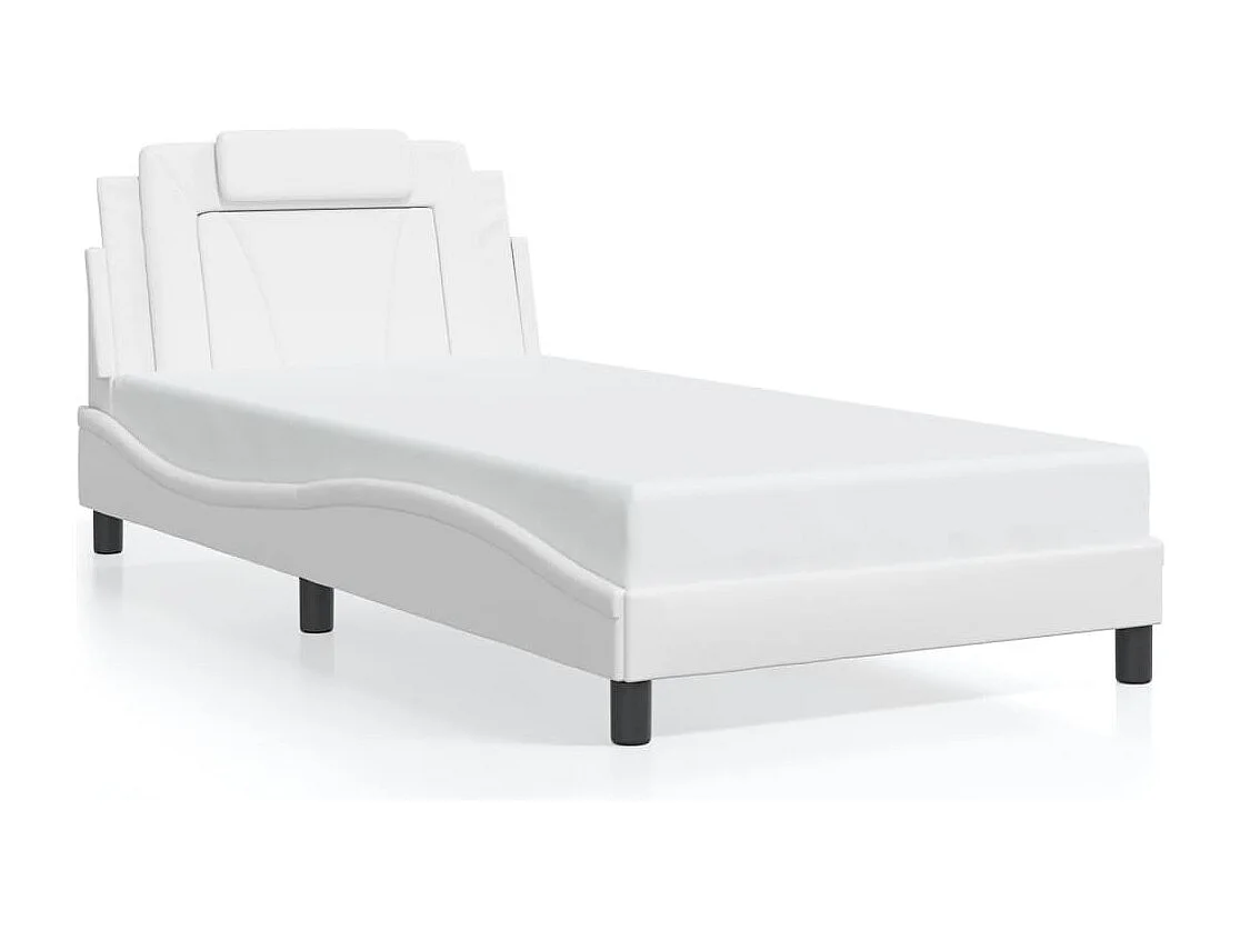 Estructura de cama Viana con LED sin colchón blanco 100x200 cm