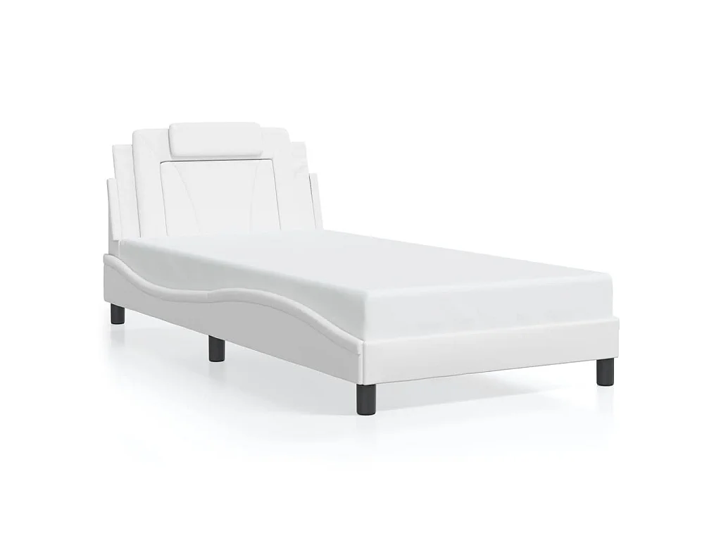 Cadre de lit Viana avec LED sans matelas blanc 100x200 cm