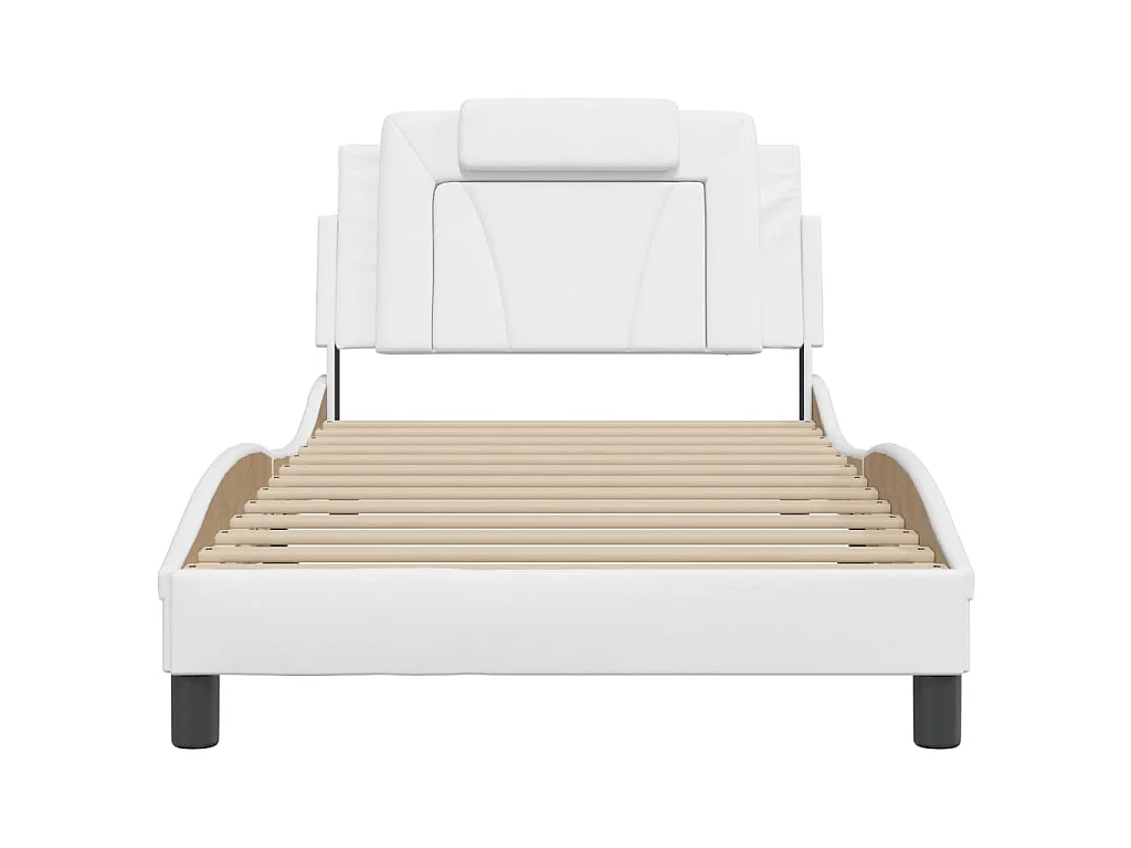 Cadre de lit Viana avec LED sans matelas blanc 100x200 cm