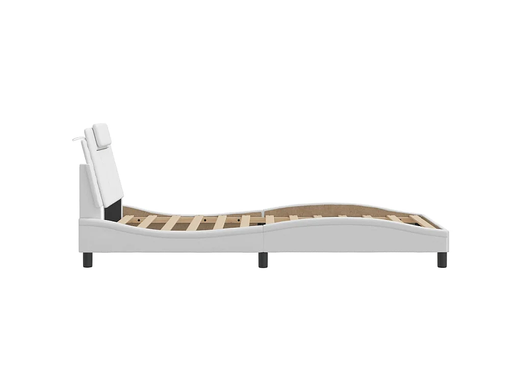 Cadre de lit Viana avec LED sans matelas blanc 100x200 cm