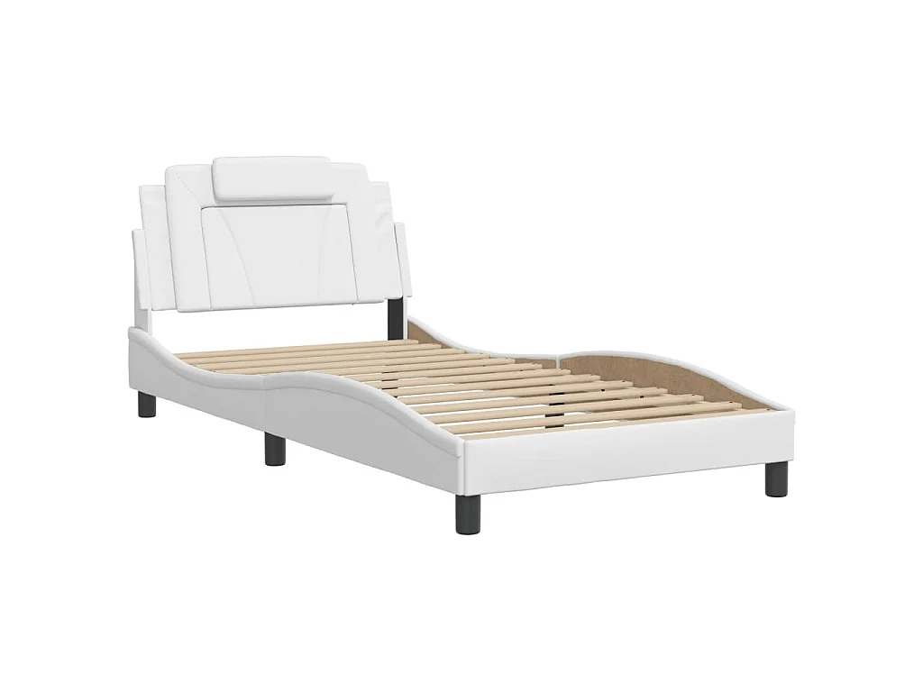 Bedframe "Viana" met LED zonder matras wit 100x200 cm