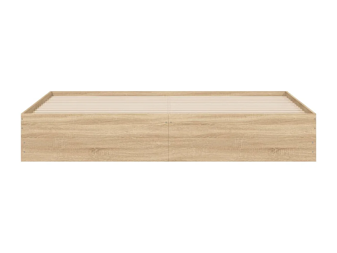 Cadre de lit avec tiroirs sans matelas chêne sonoma 160x200 cm