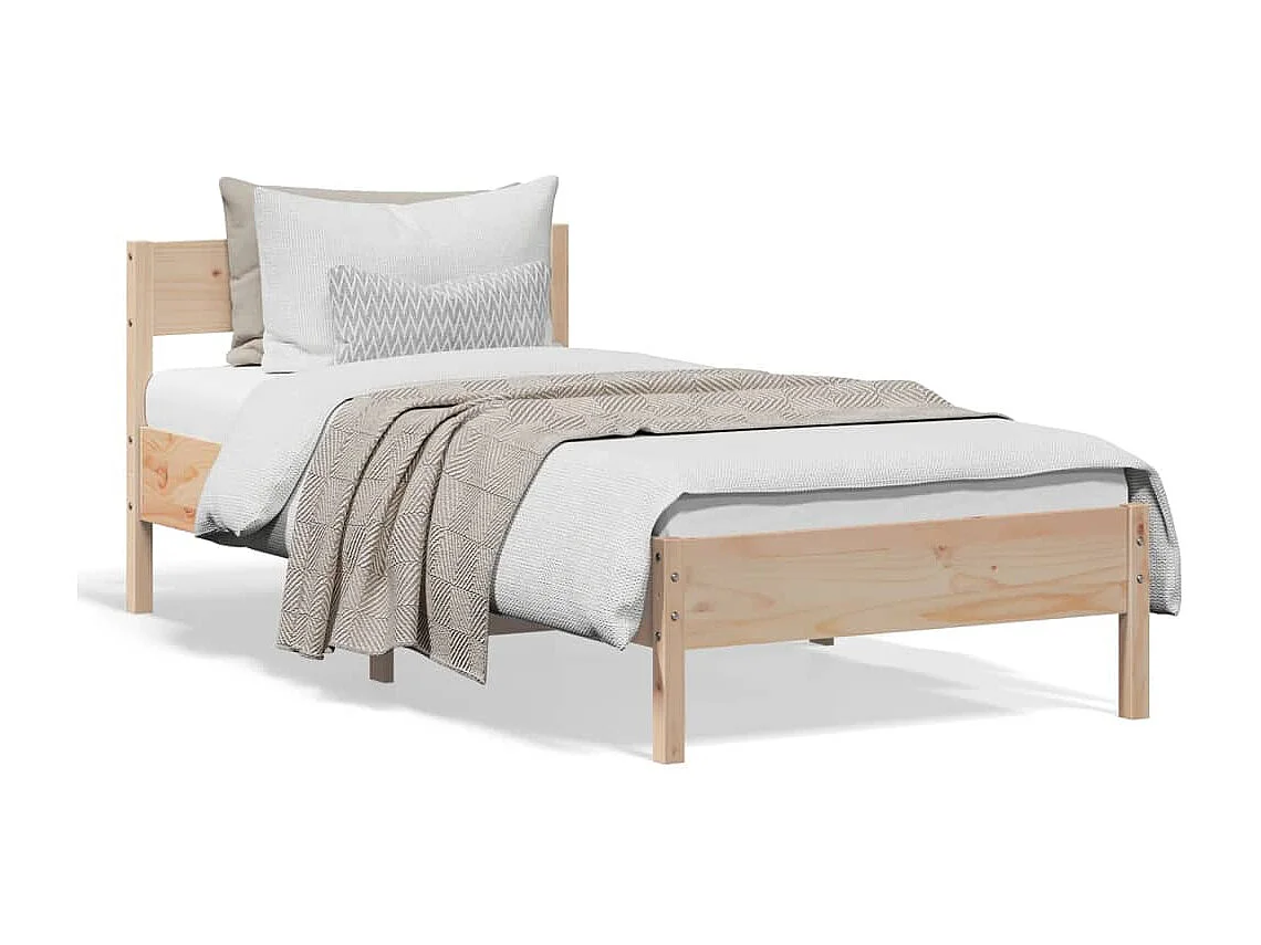 Cadre de lit sans matelas 90x200 cm bois de pin massif