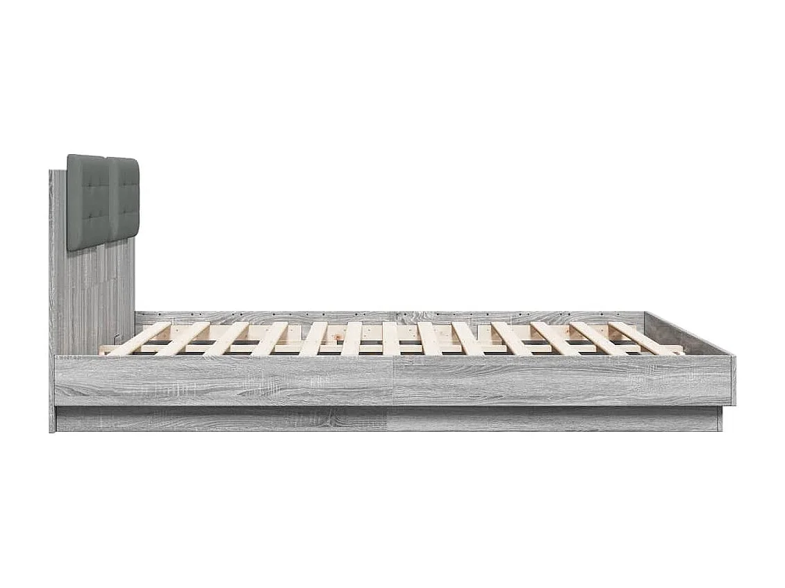 Cadre de lit sans matelas sonoma gris 200x200 cm