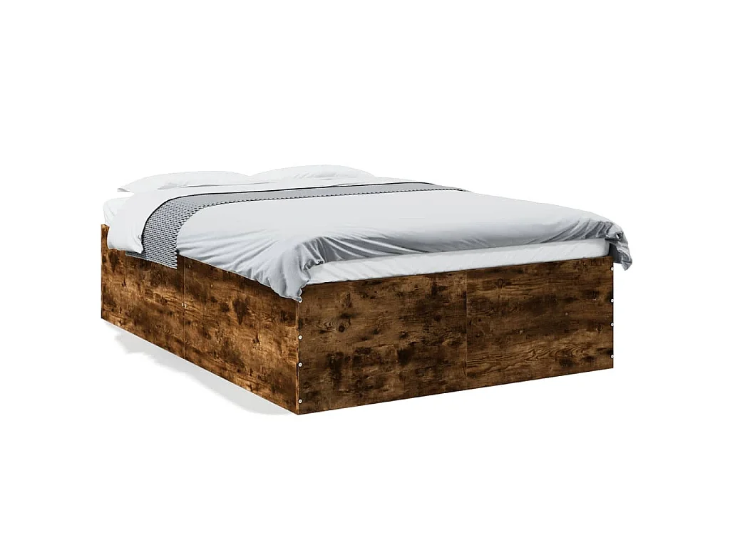 Bettgestell Räuchereiche 120x190 cm Holzwerkstoff