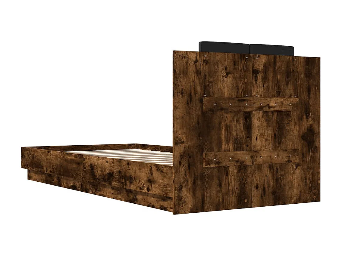 Giroletto con Testiera Rovere Fumo 100x200 cm Legno Multistrato