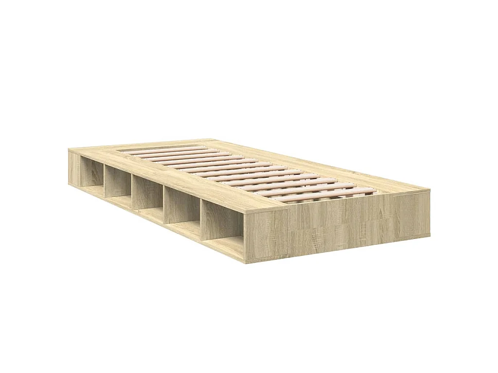 Cadre de lit sans matelas chêne sonoma 90x200 cm