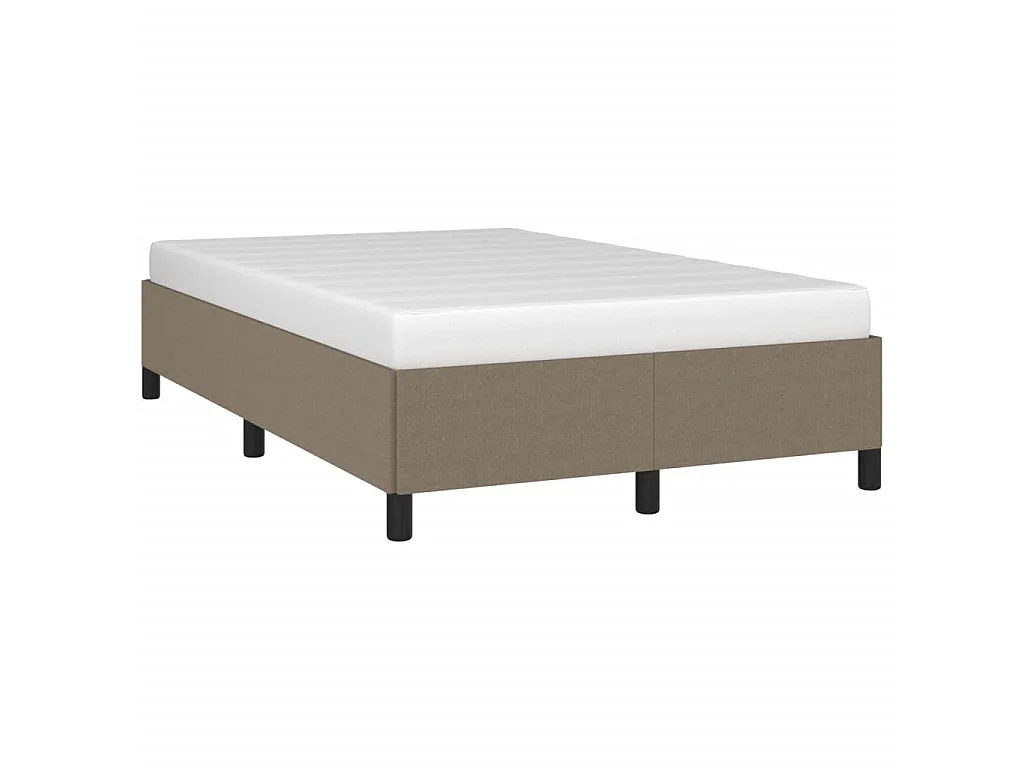 Cadre de lit sans matelas taupe 120x190 cm tissu