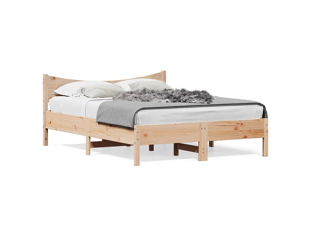 Cadre de lit sans matelas 120x200 cm bois de pin massif