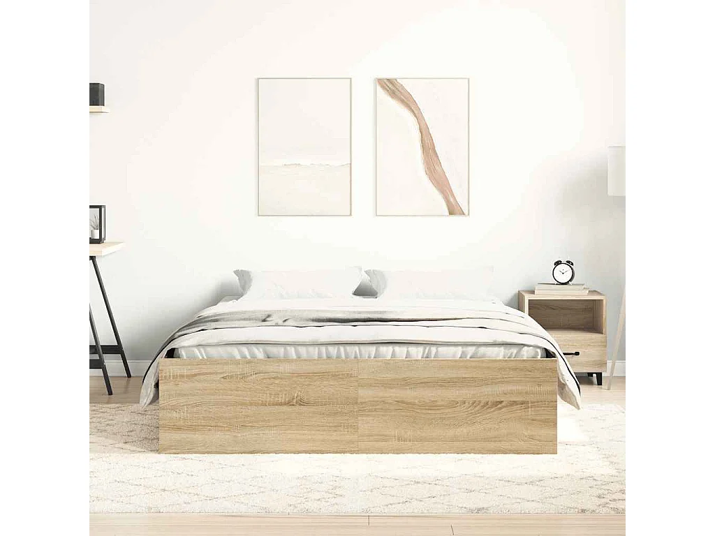 Bedframe sonoma eikenkleurig 120x190 cm