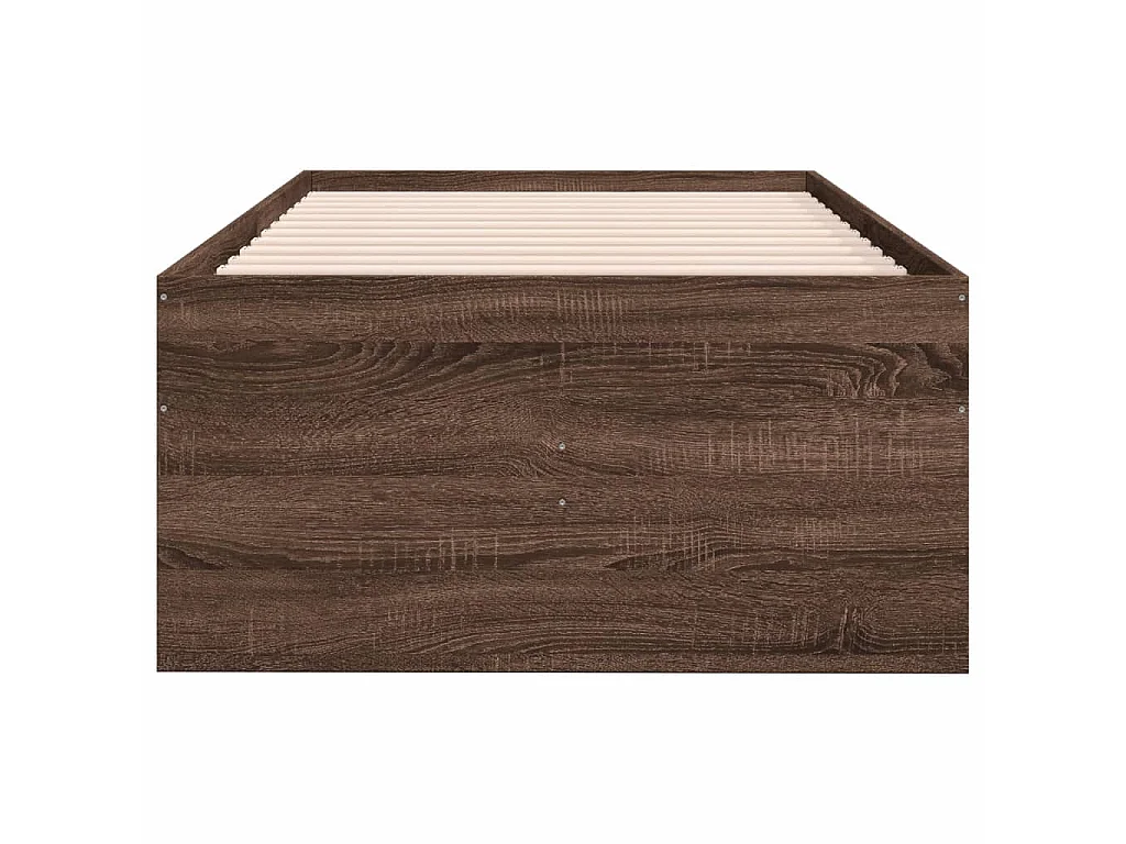 Lit de jour avec tiroirs sans matelas chêne marron 75x190 cm