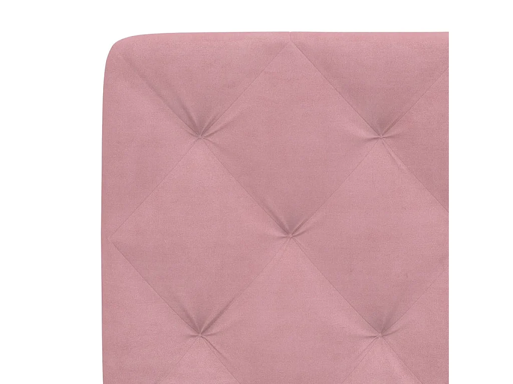 Bedframe met LED zonder matras fluweel roze 120x200 cm