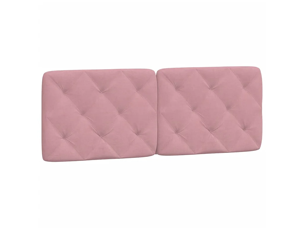 Bedframe met LED zonder matras fluweel roze 120x200 cm