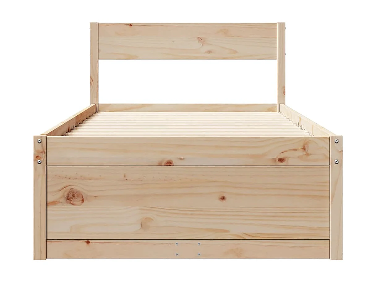Cadre de lit sans matelas 100x200 cm bois massif de pin