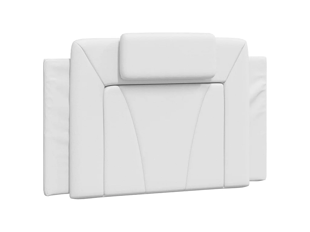 Cama Viana con colchón cuero sintético blanco 90x200 cm