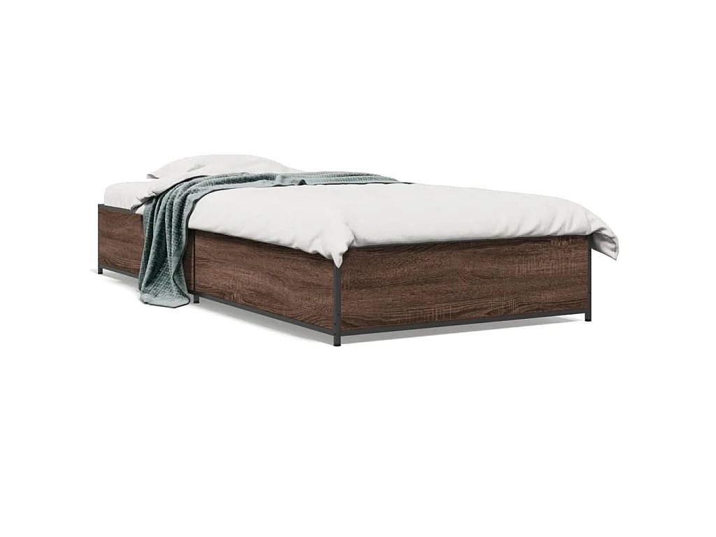 Cadre de lit sans matelas chêne marron 100x200 cm