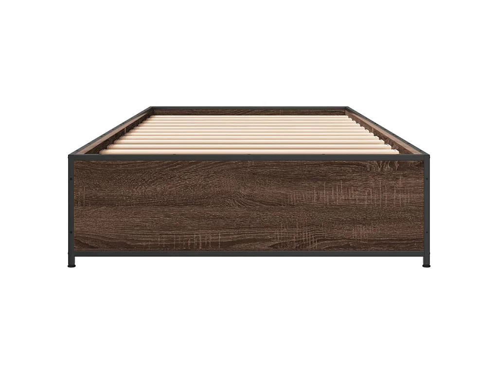 Cadre de lit sans matelas chêne marron 100x200 cm
