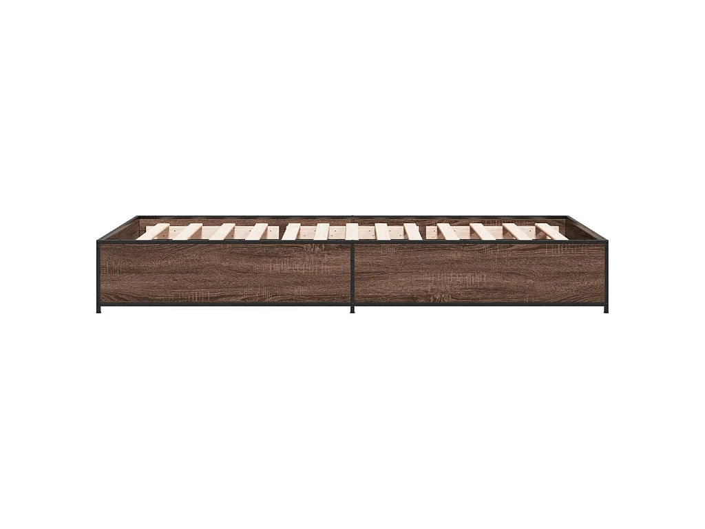 Cadre de lit sans matelas chêne marron 100x200 cm