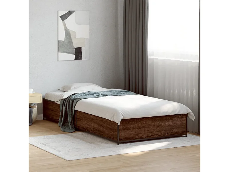 Cadre de lit sans matelas chêne marron 100x200 cm