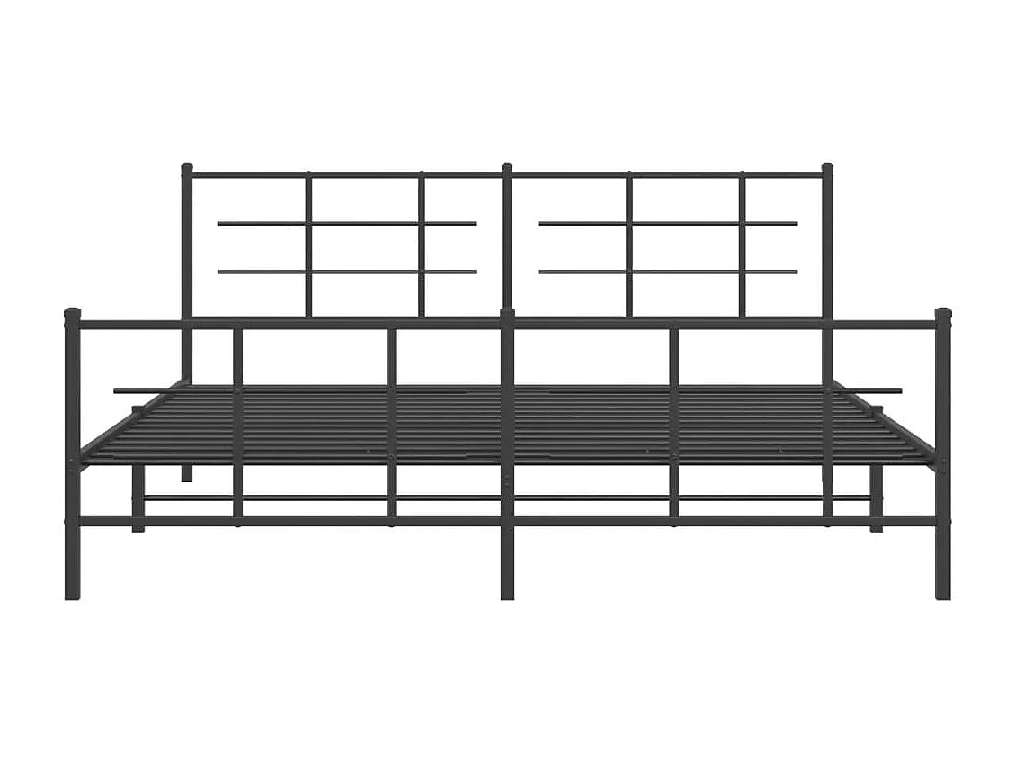 Estrutura de cama sem colchão com pés 180x200 cm preto