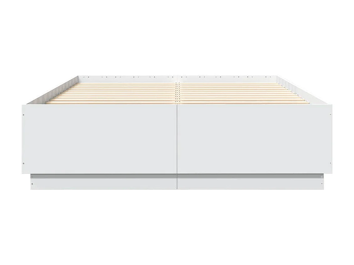 Bedframe bewerkt hout wit 160x200 cm