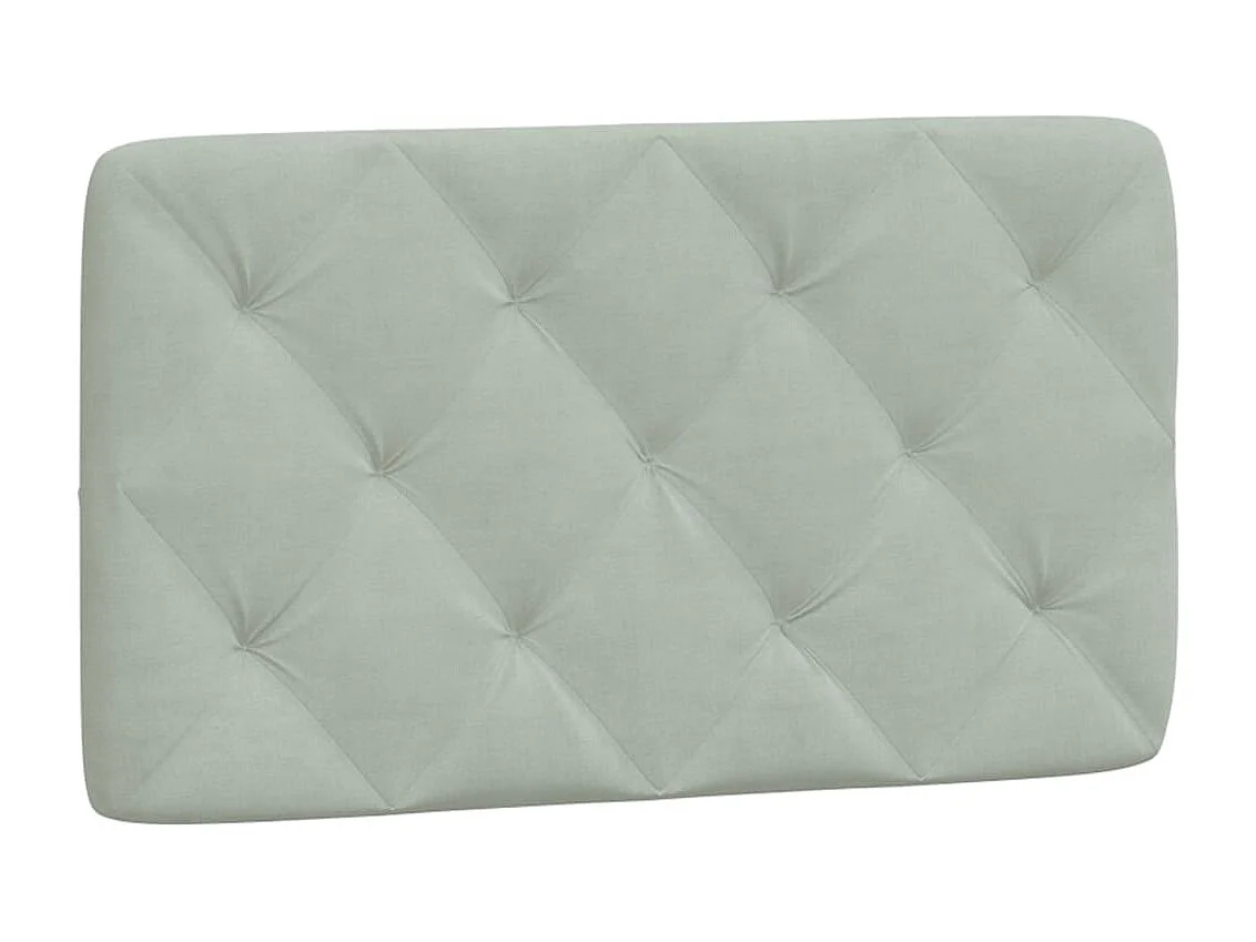 Cama con colchón terciopelo gris claro 80x200 cm