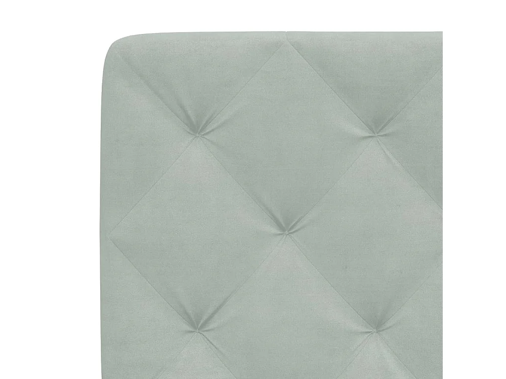 Cama con colchón terciopelo gris claro 80x200 cm