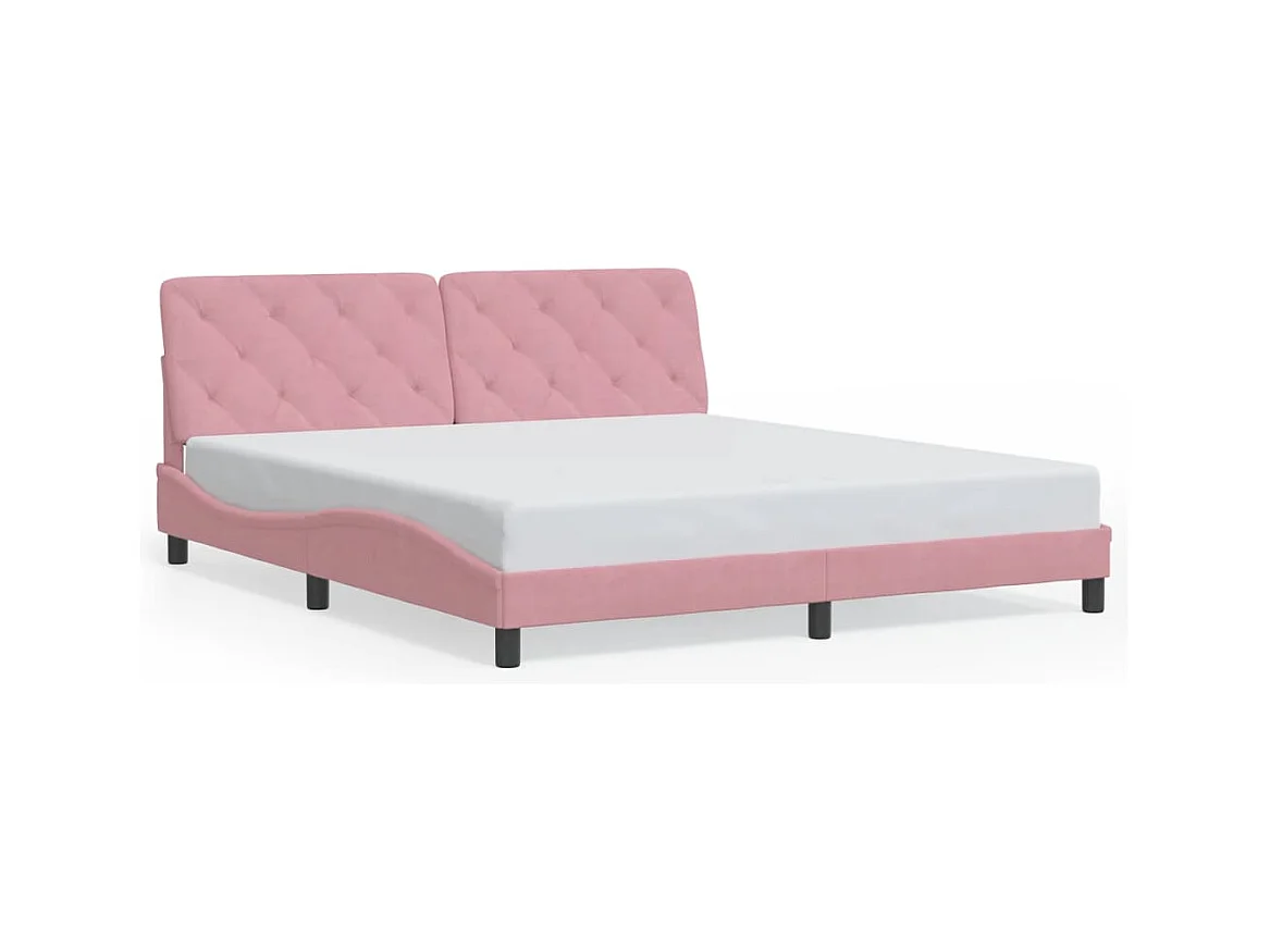 Giroletto con Luci LED Rosa 180x200 cm in Velluto