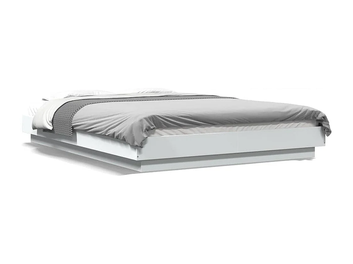 Cadre de lit sans matelas blanc 140x200 cm