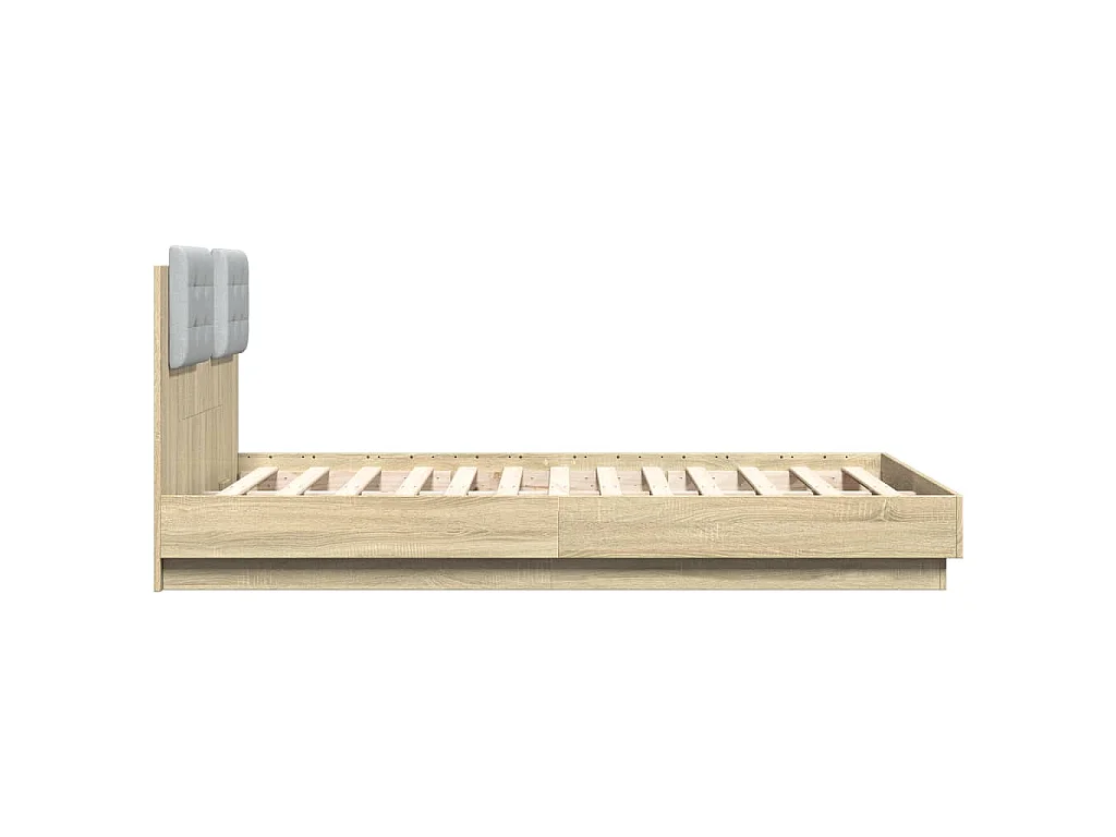 Cadre de lit sans matelas chêne sonoma 120x190 cm