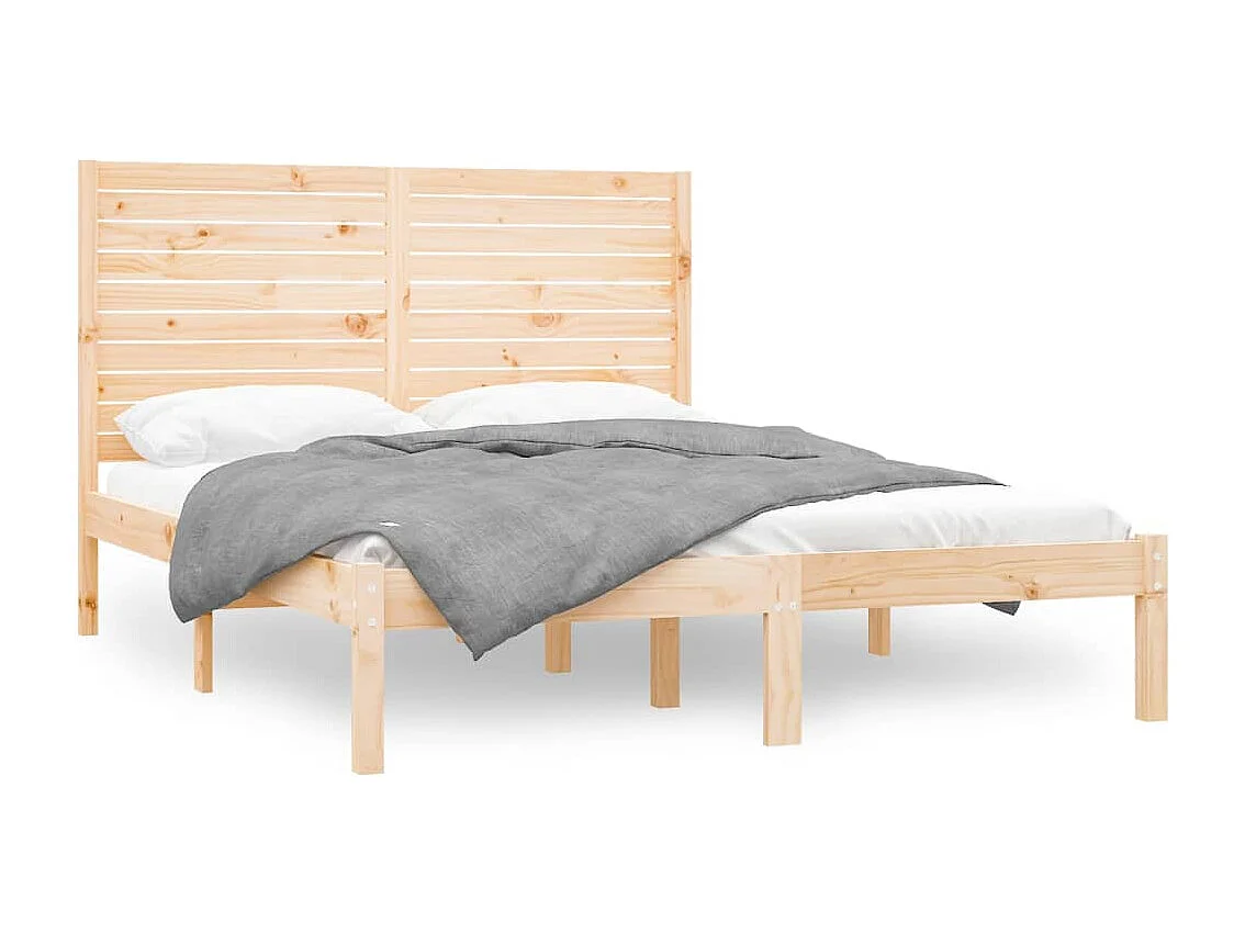 Cadre de lit sans matelas 140x200 cm bois massif