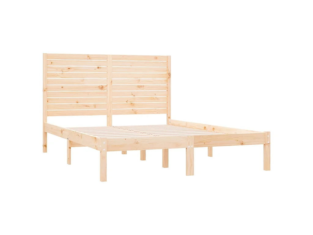 Estructura de cama de madera maciza 140x200 cm