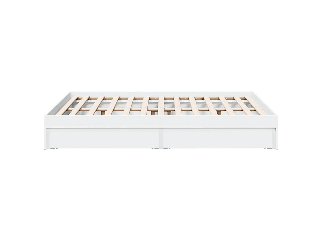 Bettgestell mit Schubladen Weiß 120x200 cm Holzwerkstoff