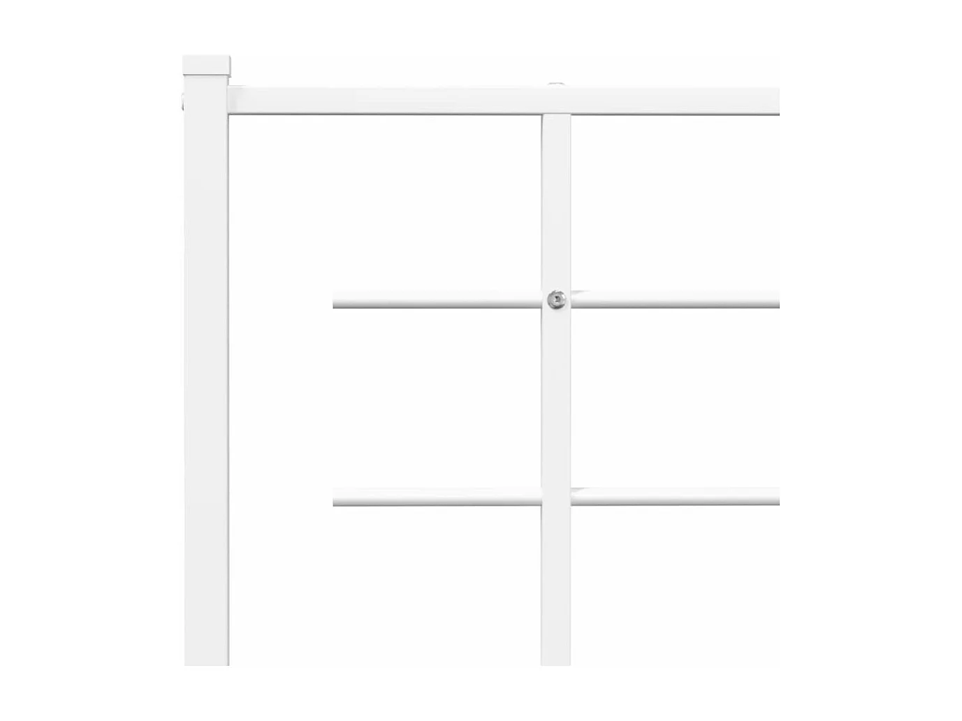 Bedframe met hoofdbord metaal wit 140x200 cm