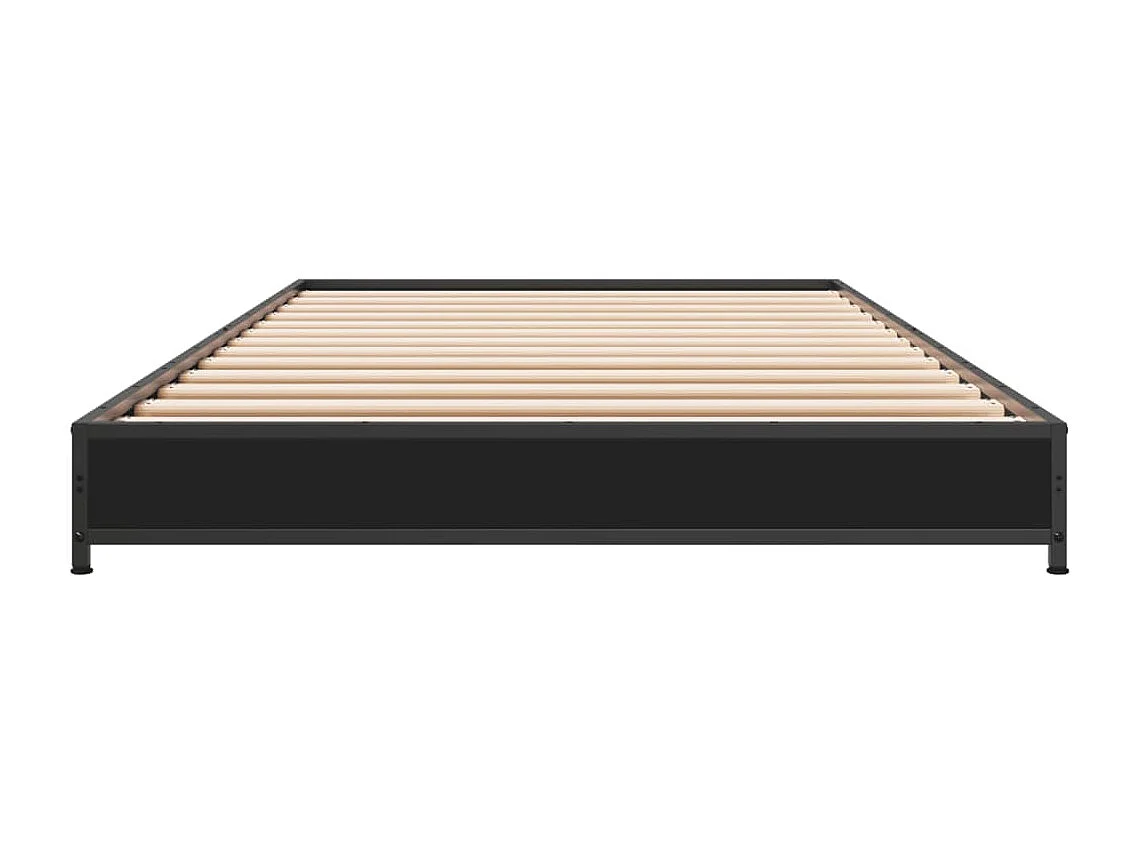 Giroletto Nero 75x190 cm in Legno Multistrato e Metallo