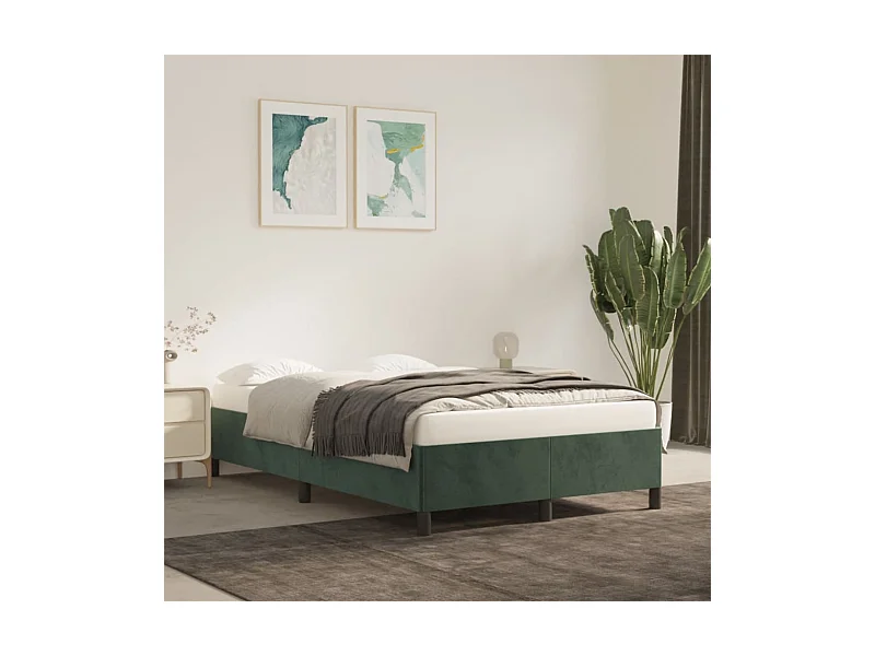 Bedframe zonder matras 120x190 cm fluweel donkergroen