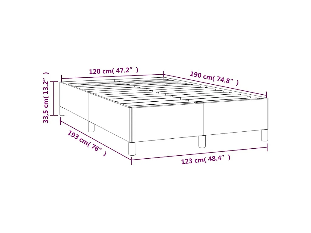 Bedframe zonder matras 120x190 cm fluweel donkergroen