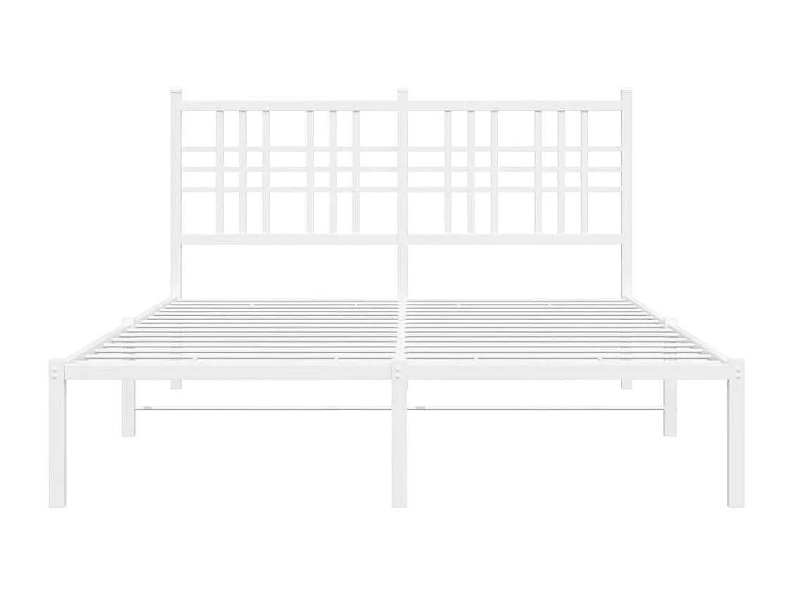 Giroletto con Testiera Metallo Bianco 120x190 cm