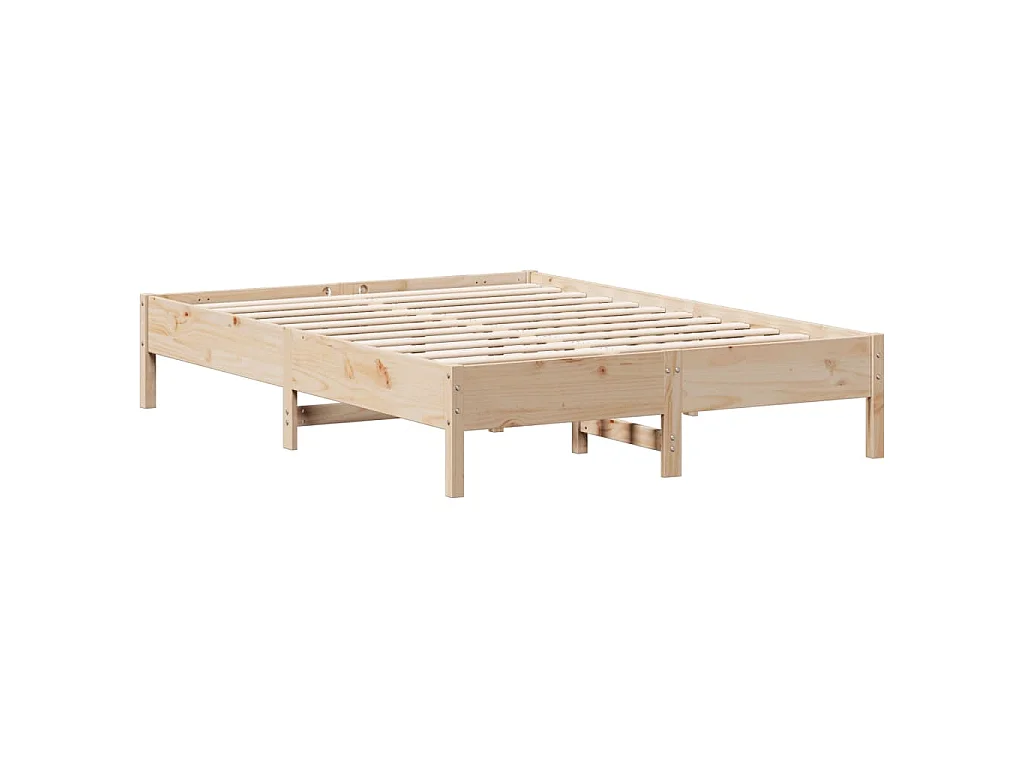 Cadre de lit sans matelas 160x200 cm bois massif de pin