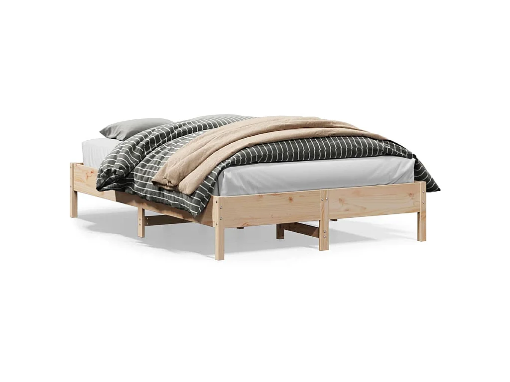 Cadre de lit sans matelas 160x200 cm bois massif de pin