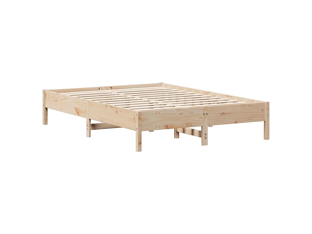 Cadre de lit sans matelas 160x200 cm bois massif de pin